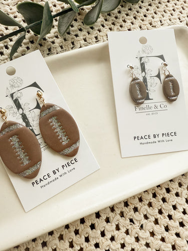 Glitter Football Dangle