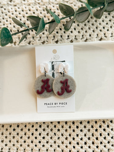 Anne in Roll Tide with White Bow Top