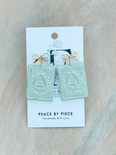 Square Embossed Tree Dangle