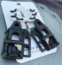Load image into Gallery viewer, Haunted House Dangles w/ Glow in the Dark Moon