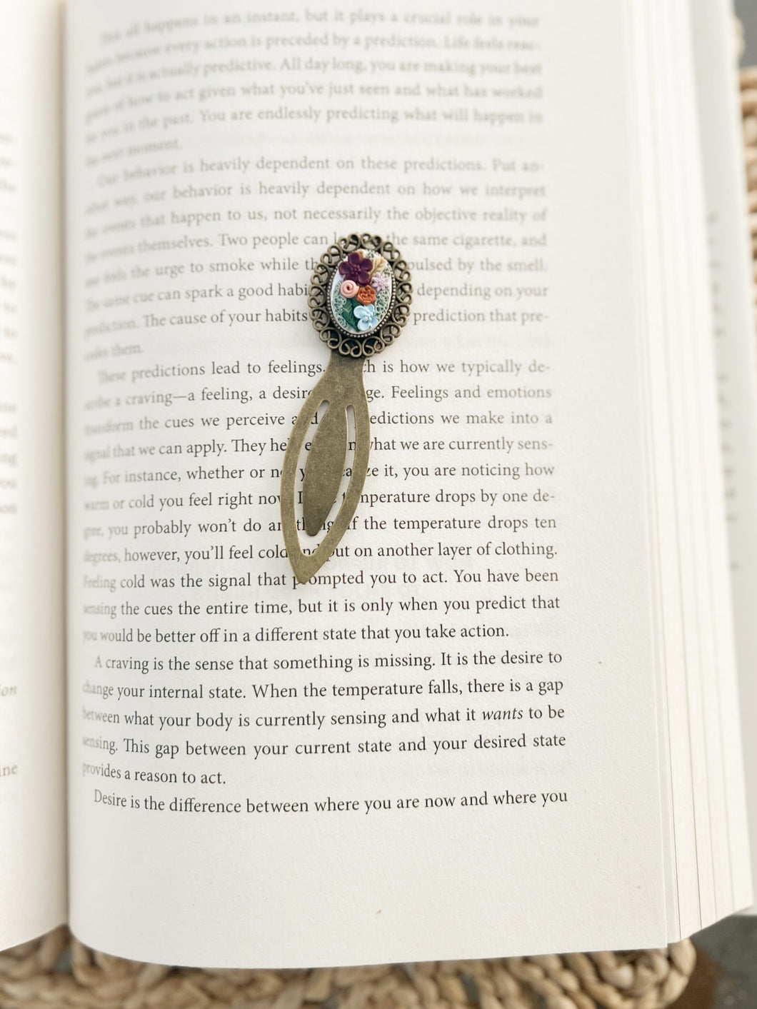 Metal Floral Bookmark