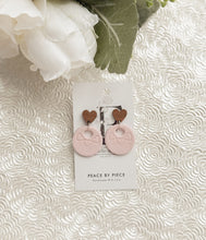 Load image into Gallery viewer, Anne with Embossed Hearts in Pink with Wood Top