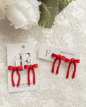 Load image into Gallery viewer, Long Dainty Bow in Red