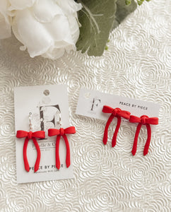 Long Dainty Bow in Red