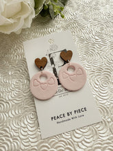 Load image into Gallery viewer, Anne with Embossed Hearts in Pink with Wood Top