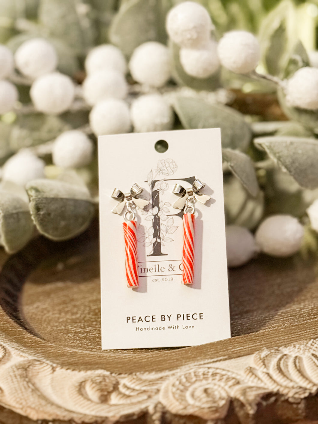 Peppermint Stick w/ Silver Bow