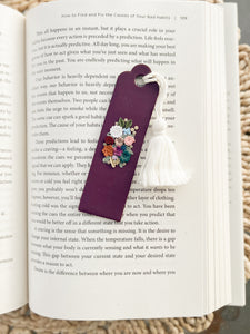 Long Clay Floral Bookmark with Tassel