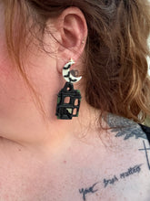 Load image into Gallery viewer, Haunted House Dangles w/ Glow in the Dark Moon